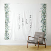 Tenture Mariage Botanique Rustique Eucalyptus Verdure (En situation (horizontale))