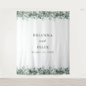 Tenture Mariage Botanique Rustique Eucalyptus Verdure (Devant)