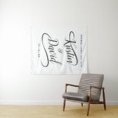Tenture Mariage Calligraphie manuscrite Festive Swash (En situation (horizontale))