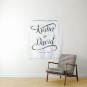 Tenture Mariage Calligraphie manuscrite Festive Swash (En situation)