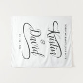 Tenture Mariage Calligraphie manuscrite Festive Swash (Devant (Horizontal))