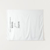 Tenture Mariage Calligraphie noir blanc Table Runner (Devant (Horizontal))