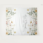 Tenture Mariage Champêtre en Fleurs d'Été (Devant (Horizontal))