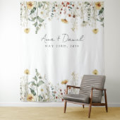 Tenture Mariage Champêtre en Fleurs d'Été (En situation)