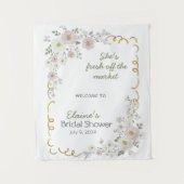 Tenture Mariage Champêtre Floral Frais Échangé Salle de Fê (Devant)