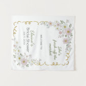 Tenture Mariage Champêtre Floral Frais Échangé Salle de Fê (Devant (Horizontal))