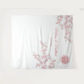 Tenture Mariage chinois en fleurs de cerisiers (Devant (Horizontal))