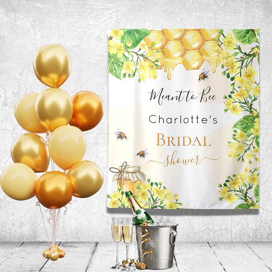 Tenture Mariage civil de la future mariée abeille fleurs j