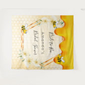 Tenture Mariage civil future mariée alvéoles abeilles (Devant (Horizontal))