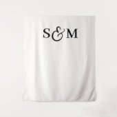Tenture Mariage Classique à l'Anderscore Monogramme (Devant)