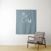 Tenture Mariage Classique Monogramme Ampersand Script Mode (En situation)