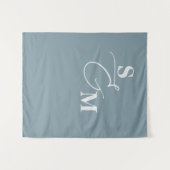 Tenture Mariage Classique Monogramme Ampersand Script Mode (Devant (Horizontal))
