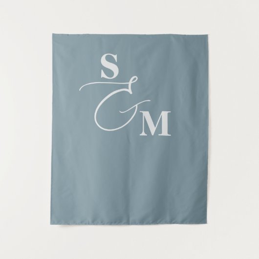 Tenture Mariage Classique Monogramme Ampersand Script Mode (Devant)