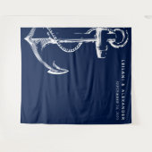 Tenture Mariage d'Ancres nautiques (Devant (Horizontal))