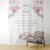 Tenture Mariage d'aquarelle florale moderne (En situation)