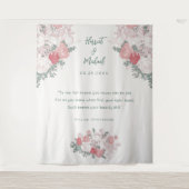 Tenture Mariage d'aquarelle florale moderne (Devant)