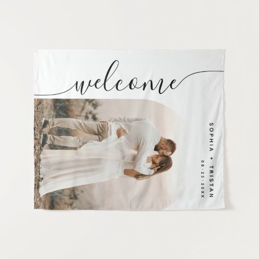 Tenture Mariage d'arc photo de script vertical (Devant (Horizontal))