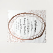 Tenture Mariage d'automne de bienvenue en feuille de cuivr (Devant (Horizontal))