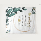 Tenture Mariage de automne élégant Flore Bleu profond (Devant (Horizontal))