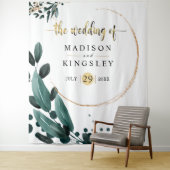 Tenture Mariage de automne élégant Flore Bleu profond (En situation)