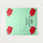 Tenture Mariage de bachelorette d'été Tomato & Mint (Devant (Horizontal))