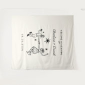 Tenture Mariage de bienvenue gribouillé à la main (Devant (Horizontal))