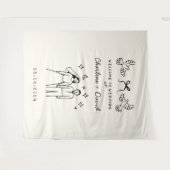 Tenture Mariage de bienvenue gribouillé à la main (Devant (Horizontal))