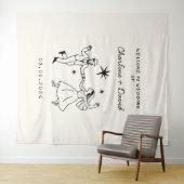 Tenture Mariage de bienvenue gribouillé à la main (En situation (horizontale))