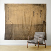 Tenture Mariage de cabane de campagne rustique avec stand  (En situation (horizontale))