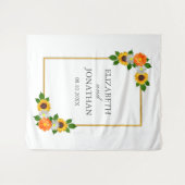 Tenture Mariage de cadre or floral (Devant (Horizontal))