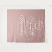 Tenture Mariage de calligraphie rose (Devant (Horizontal))