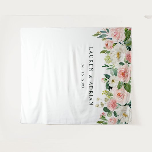 Tenture Mariage de floraison rose pâle (Devant (Horizontal))