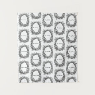 Tenture Mariage de germe floral rustique,