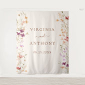 Tenture Mariage de jardin de prairie de fleurs sauvages pr (Devant)