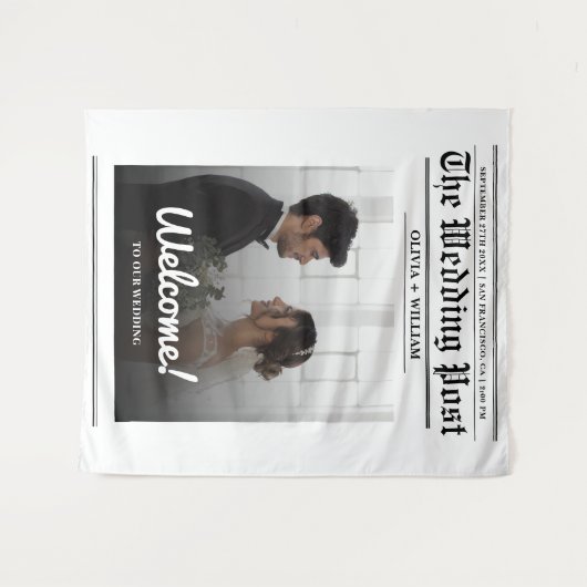 Tenture Mariage de journal Moderne Élégant Accueil ARRIÈRE (Devant (Horizontal))