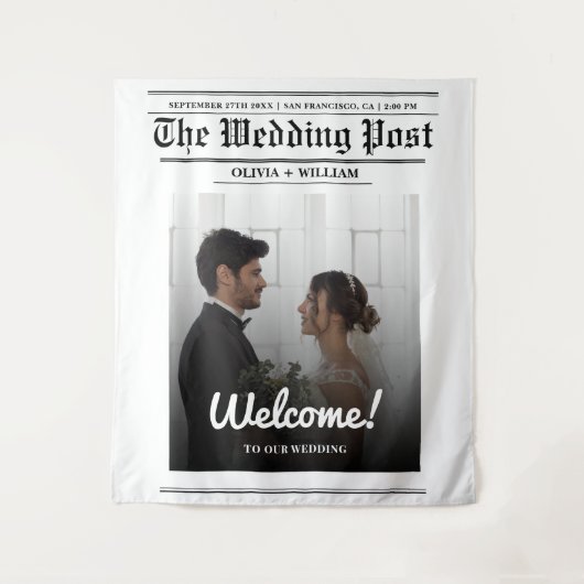 Tenture Mariage de journal Moderne Élégant Accueil ARRIÈRE (Devant)