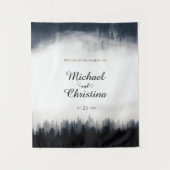 Tenture Mariage de la nature de la forêt d'épinette brune (Devant)