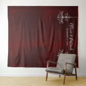 Tenture Mariage de lustres en rouge foncé (En situation (horizontale))