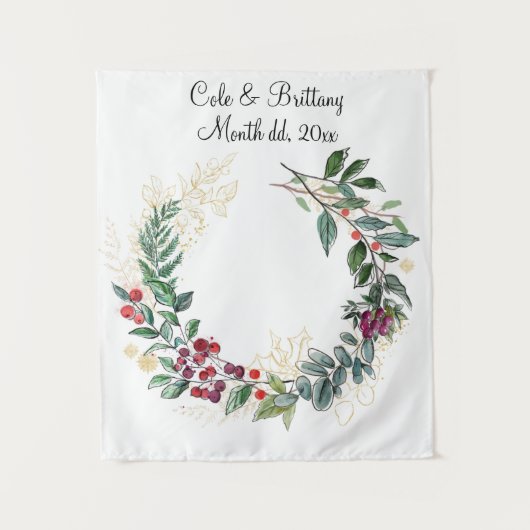 Tenture Mariage de Noël Contexte, Réception Photo Botte (Devant)