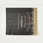 Tenture Mariage de Parties scintillant d'or gris argent (Devant (Horizontal))