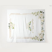 Tenture Mariage de stand de photo de pivoines rose teintée (Devant (Horizontal))