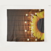 Tenture Mariage de tournesol en bois rustique - Page d'acc (Devant (Horizontal))