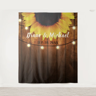 Tenture Mariage de tournesol en bois rustique - Page d'acc