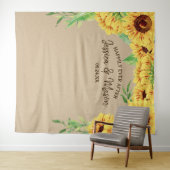 Tenture Mariage de tournesol fond photo (En situation (horizontale))