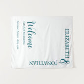 Tenture Mariage de typographie moderne Turquoise foncé (Devant (Horizontal))