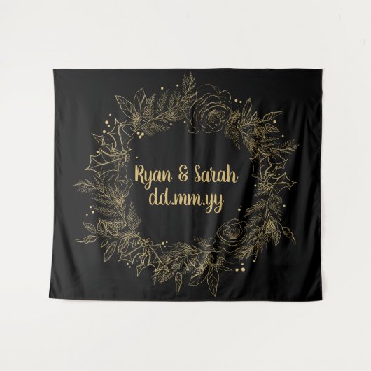 Tenture Mariage de vacances Contexte Boite photo d'hiver (Devant (Horizontal))