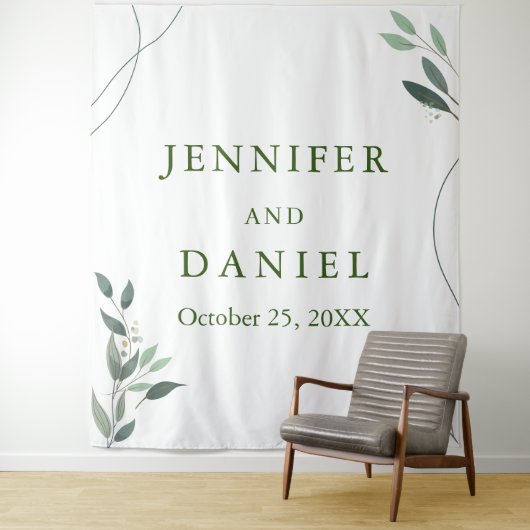 Tenture Mariage de verdure de l'eucalyptus minimal Context (En situation)