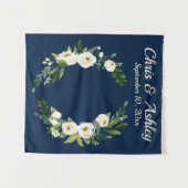 Tenture Mariage de verdure de marine sur mesure Contexte d (Devant (Horizontal))