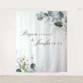 Tenture Mariage de verdure d'eucalyptus botanique rustique (Devant)