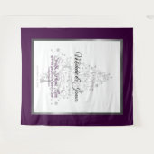 Tenture Mariage d'hiver élégant violet argent (Devant (Horizontal))